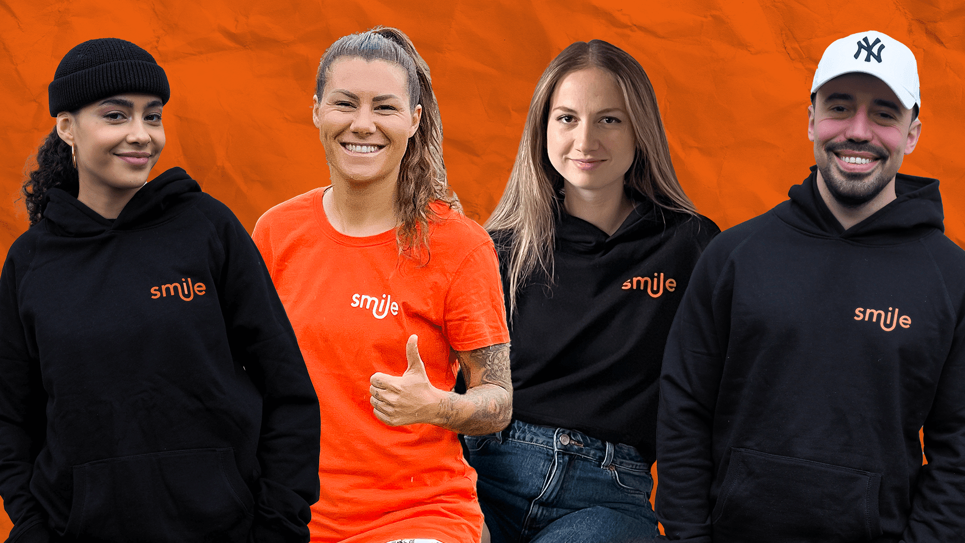 Smile-Influencers: V.l.n.r.: R&B Sängerin Naomi Lareine, die Profi-Fussballerin Ramona Bachmann und die Entertainerin Anaïs Decasper: Smile Versicherung